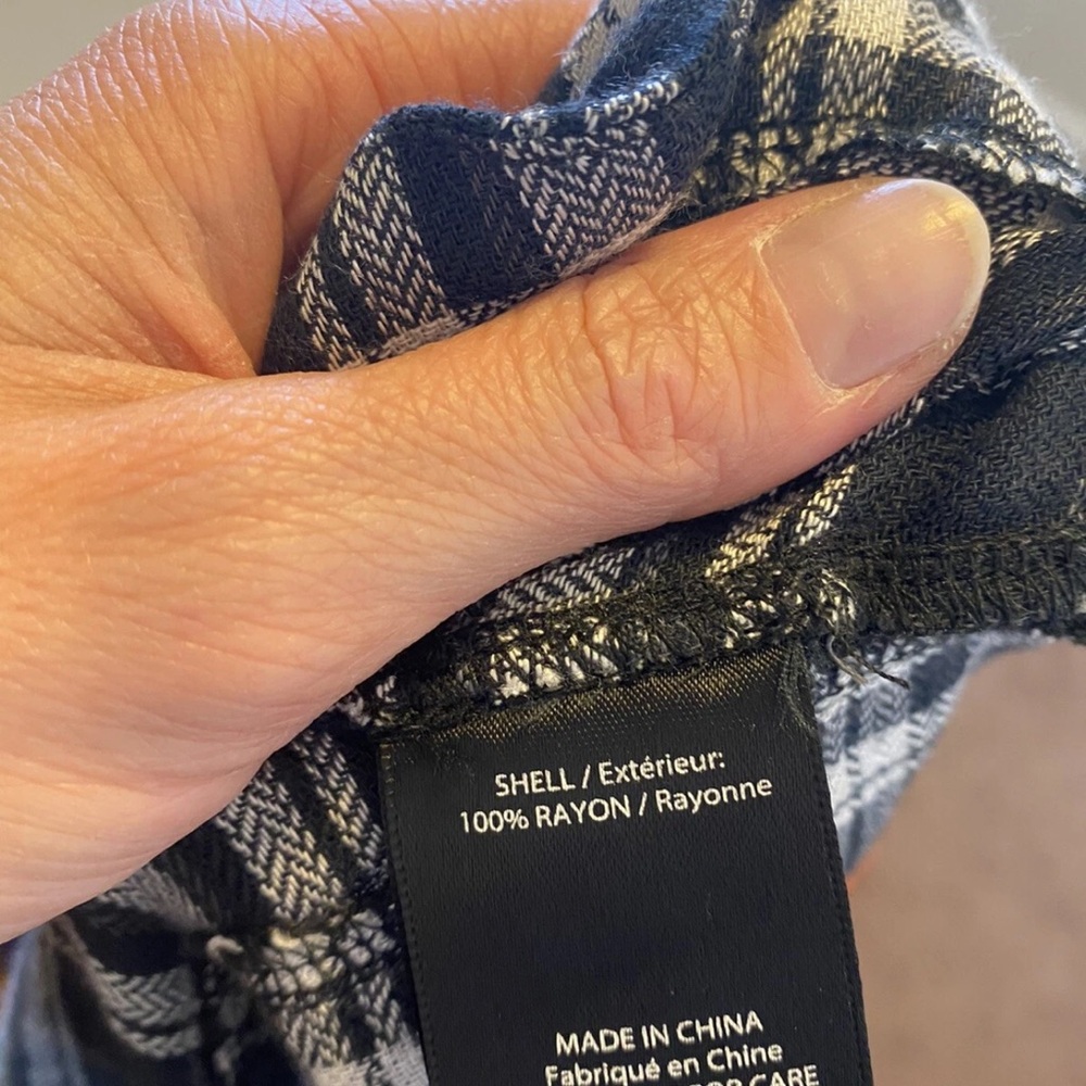 REVOLVE HEARTLOOM KASEY DRESS PLAID SHIRTDRESS BLACK WHITE TIE WAIST XS NEW $120 - Picture 11 of 11